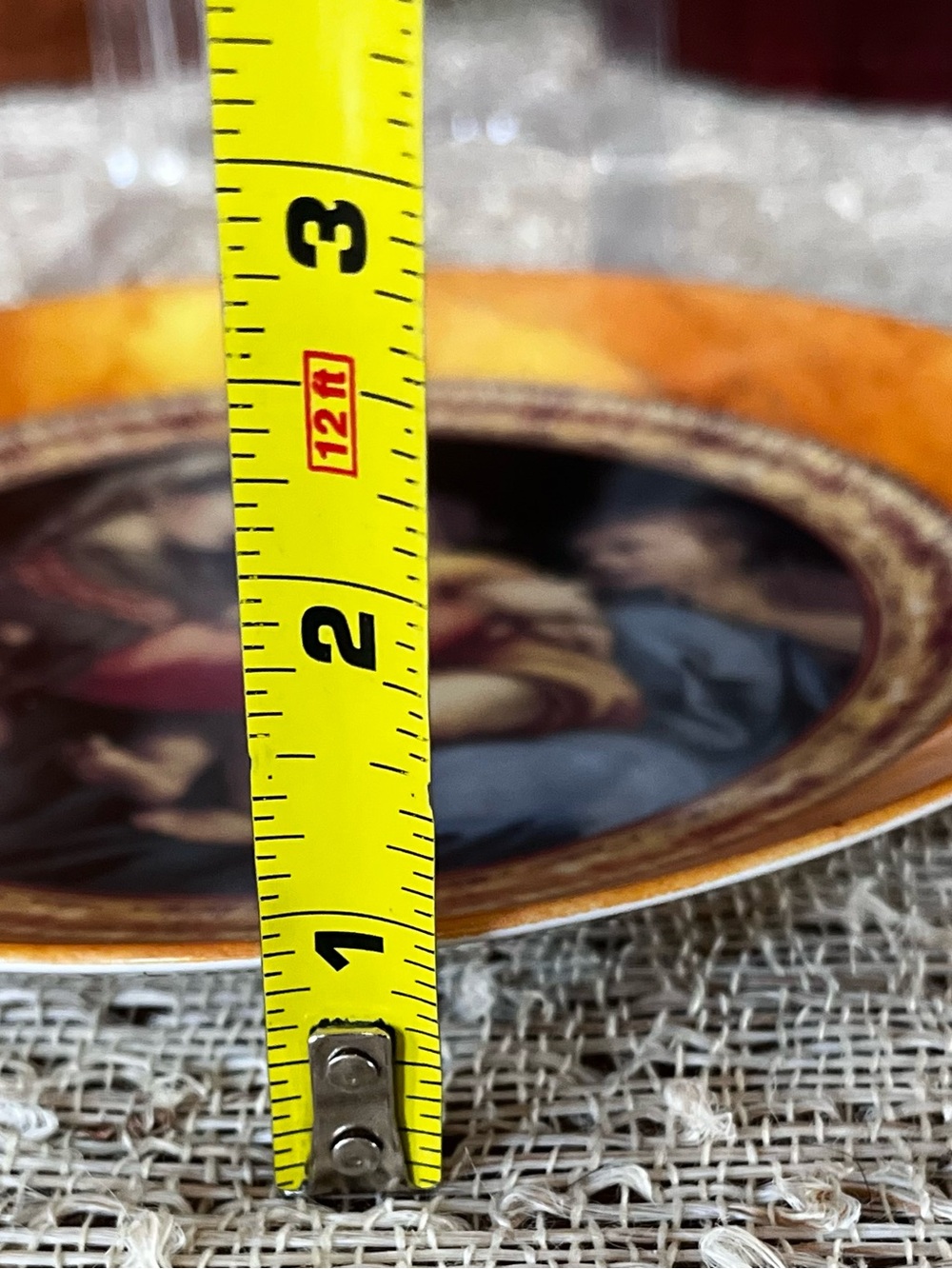 Repro “Madonna Della Seggiola” by Raphael Renaissance Art Plate Handpainted 7.5” - Picture 7 of 10